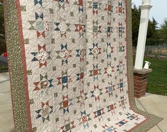 Meadow Heirloom Quilt, Wildflowers, Gift for Her, Gift for Mom, Gift for Grad; Spring, Summer and Early Fall Bed Quilt