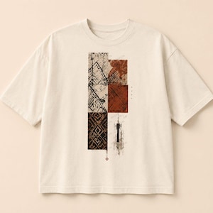 Peruvian Textile PNG Set, Front and Back Andean Shirt Graphics