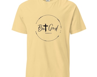 Men and Women But God bold cross t-shirt