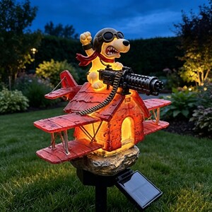 Spaceship Gorilla Resin Solar Garden Light,Funny Outdoor Yard Decor,Monkey Statue Lamp,Unique Patio Ornament,LED Lawn Light