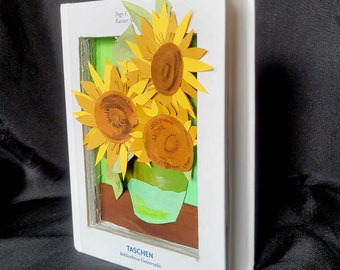 Van Gogh's Sunflowers Book Sculpture