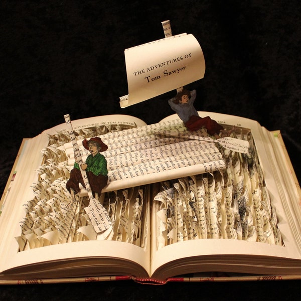 Tom Sawyer Book Sculpture