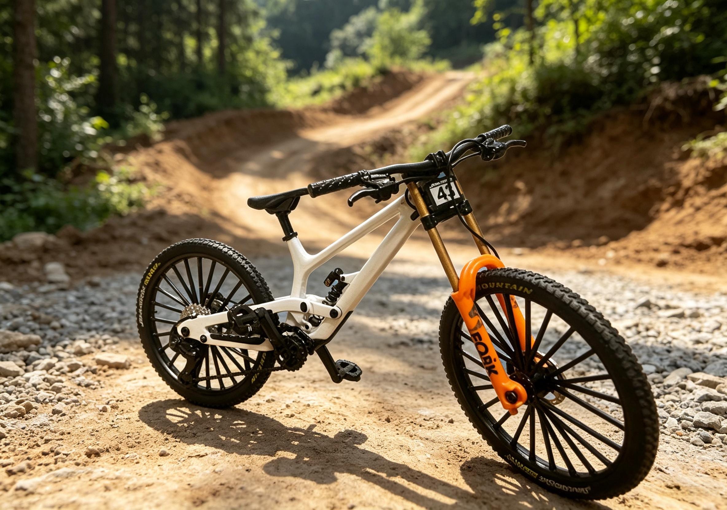 Mini modèle de vélo en alliage 1:8, vélo de montagne en métal avec amortisseur, jouet de collection miniature