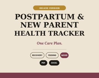 Postpartum and Newborn Health Tracker Dashboard Journal