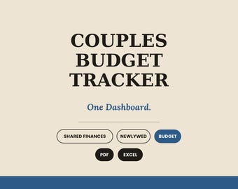 Couples Budget Spreadsheet Excel Shared Finance Tracker Newlywed Money Kit Template