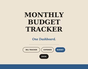 Monthly Budget Spreadsheet Google Sheets Bill Tracker Finance Expense Organizer Excel