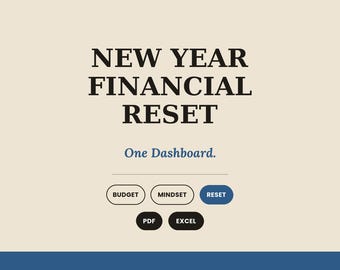 Auto Calculating Budget Tracker & Goal Planner | New Year Financial Reset