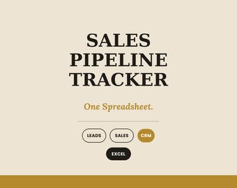 Sales Pipeline Spreadsheet Google Sheets Lead Tracker CRM Excel Template Business