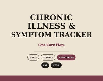 Digital Chronic Illness Symptom Tracker | Health Log Trigger Medication