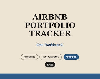 Airbnb Portfolio Tracker Google Sheets Multi Property Rental Expense Template Excel