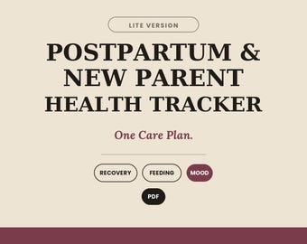 Printable Postpartum and Newborn Care Journal, Baby Feeding Log, Health Planner