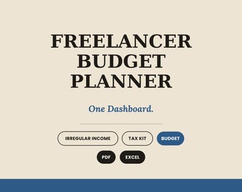 Freelancer Budget Spreadsheet Excel Irregular Income Tracker Small Business Tax Kit Template