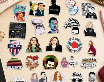 50Pcs Schitt's Creek Stickers, Classic Comedy TV Show Waterproof Vinyl Decals for DIY Decoration