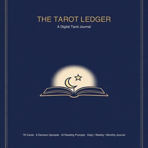 Digitales Tarot-Journal für GoodNotes, 78 Kartenbedeutungen & Entscheidungslegungen, verlinkter undatierter iPad-Planer, Sofort-Download