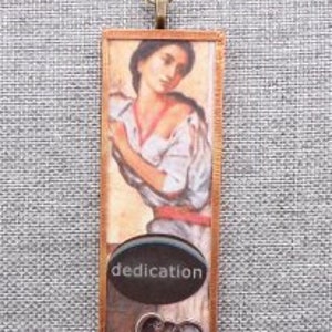 Reversible Micro-Slide Necklace: Vintage Necklace, Victorian Pendant, Vintage Style, Art Nouveau Jewelry, Art Necklace, Microslide Necklace