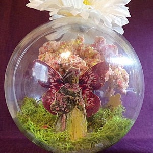 Vintage Captured Fairy, Fairy in a Bottle, Fantasy, Flower Fairy, Miniature Fairy, Fairy Jar, Woodland fairy, Fairy Garden, Fairy Terrarium