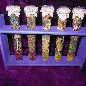 Handmade Apothecary Set-Apothecary Set/Halloween Apothecary/Dried flower Decor/Potion Stand/Magic/Witch Potion Bottle/Apothecary Rack/Curio