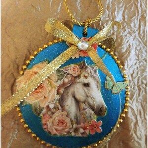 Two Sided Wooden Christmas Ornaments, Unique Ornaments, Light Embellished Ornaments, Handmade Vintage Styled Ornaments, Christmas Tree Decor