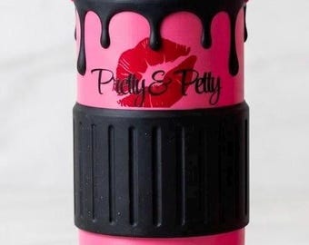 STL File Pretty & Petty Skinny Can Cooler
