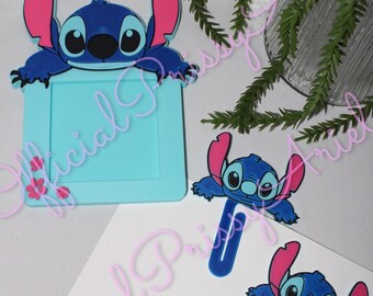 3D Printed Blue Alien Jumbo XL Paperclip
