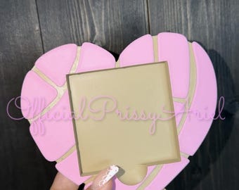 3D Printed Heart Concha | Post It Note Holder | Pen Brush Holder