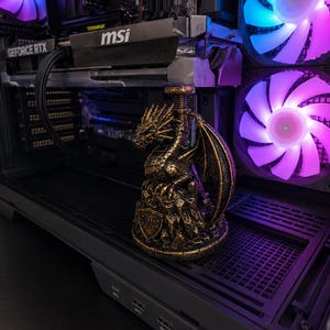 Dragon GPU Support Bracket, Adjustable Anti Sag Holder, Fantasy Gaming PC Accessory