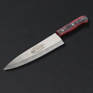 The Butcher's Crown - 8 Inch Blade Chef & Butchering Knife | J2 Stainless Steel Blade with Multi-Color Pakkawood Handle image 4