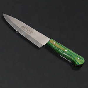 The Butcher's Crown - 8 Inch Blade Chef & Butchering Knife | J2 Stainless Steel Blade with Multi-Color Pakkawood Handle image 8