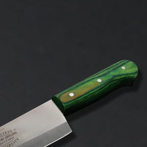 The Butcher's Crown - 8 Inch Blade Chef & Butchering Knife | J2 Stainless Steel Blade with Multi-Color Pakkawood Handle image 9