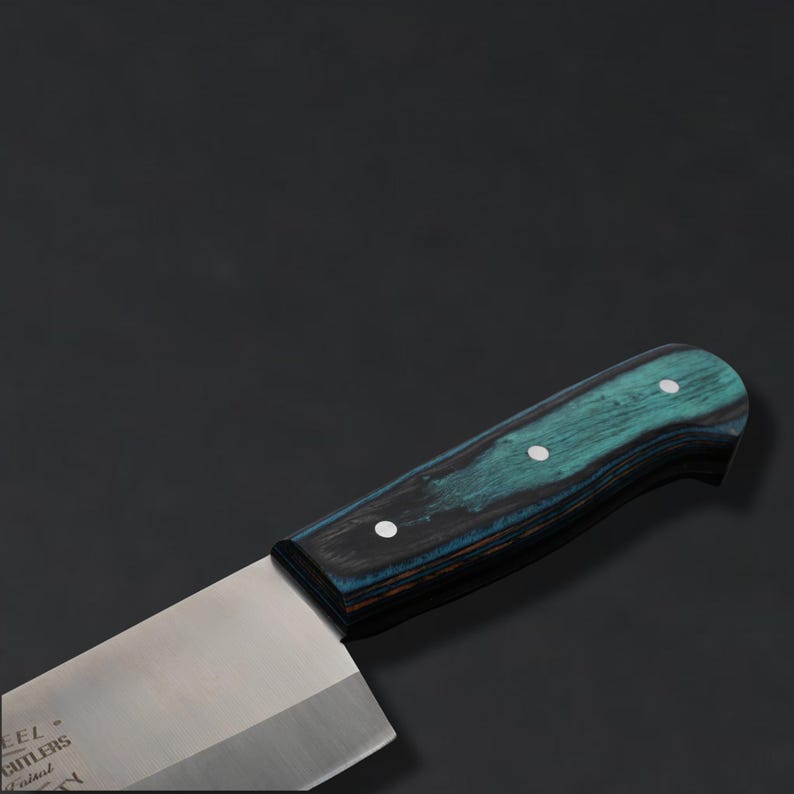 The Butcher's Crown - 8 Inch Blade Chef & Butchering Knife | J2 Stainless Steel Blade with Multi-Color Pakkawood Handle image 12