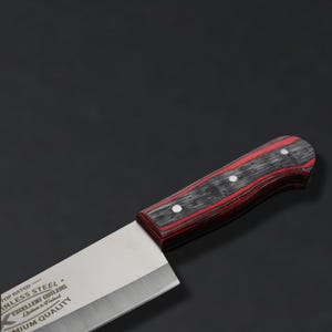 The Butcher's Crown - 8 Inch Blade Chef & Butchering Knife | J2 Stainless Steel Blade with Multi-Color Pakkawood Handle image 6