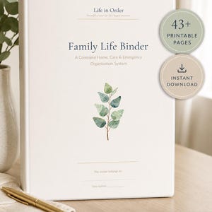 Family Life Planner – Emergency Binder for Home Organization, Caregiver Records & Important Documents