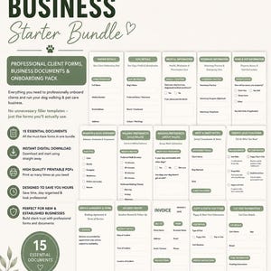 Formularpaket für Hundeausführer-Unternehmen, Verträge für Haustierbetreuungskunden (Digitaler Download)
