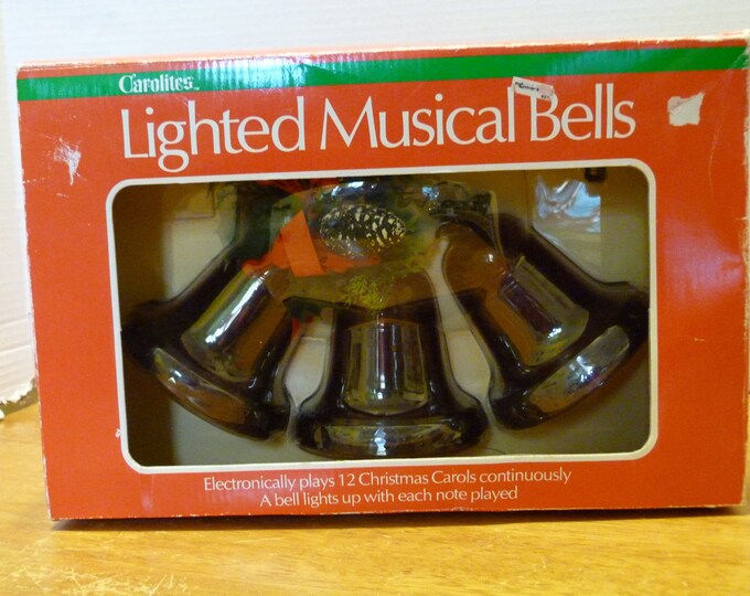 Vintage Lighted Musical Bells Cluster Plays 12 Popular Etsy