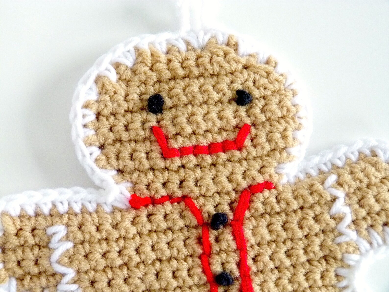 Gingerbread Man Crochet Pot Holder or Trivet Gingerbread Man Etsy