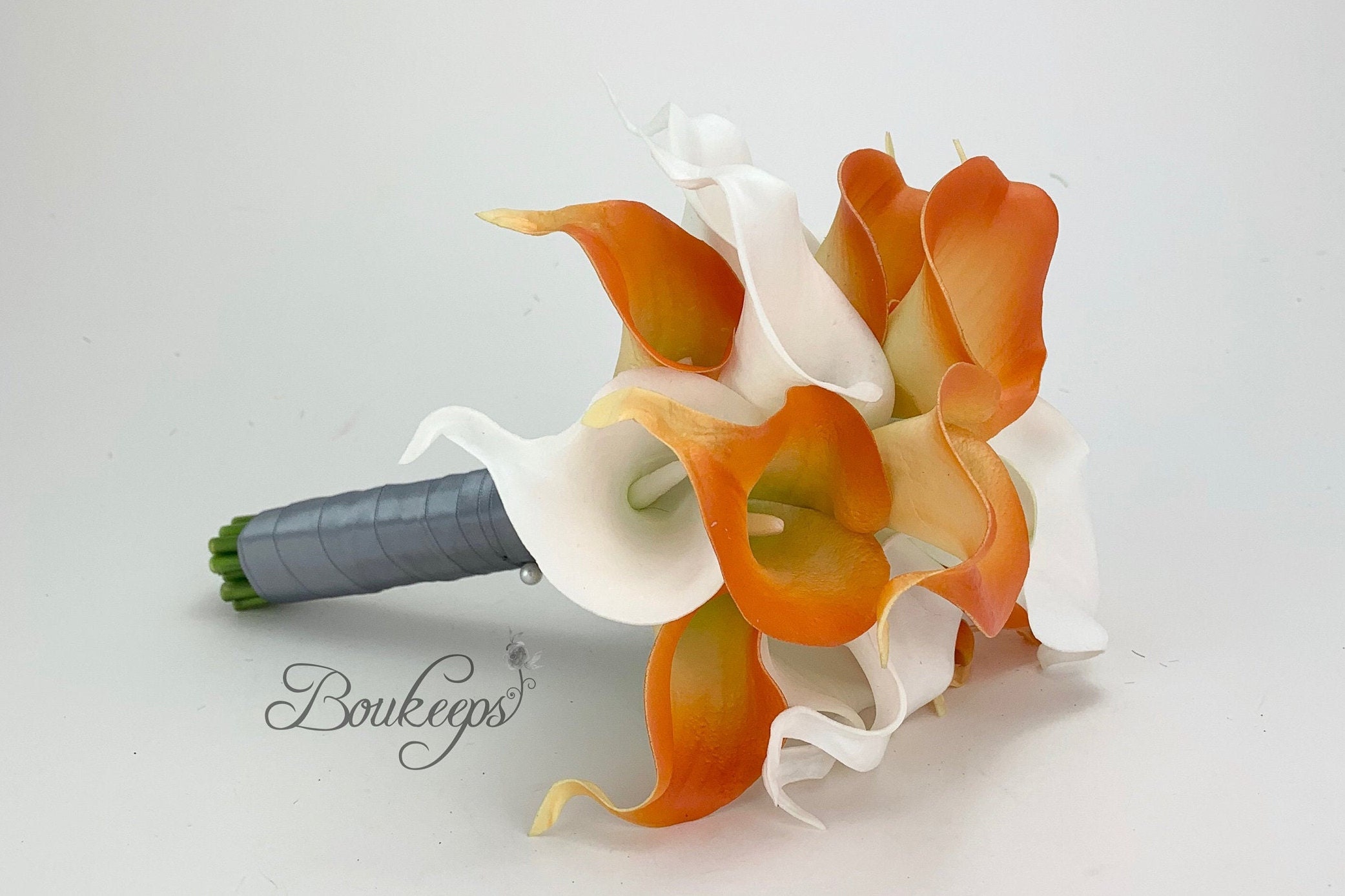 orange calla lily bouquet