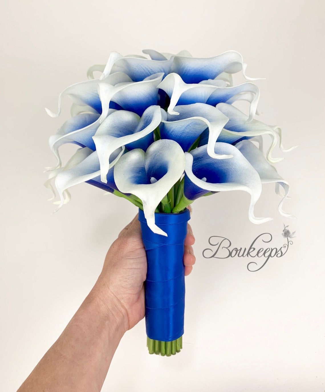 CHOOSE RIBBON COLOR Royal Blue Bridal Bouquet Royal Blue | Etsy