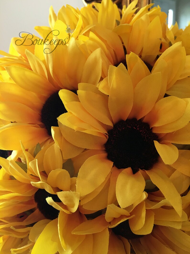 Sunflower Kissing Ball 14 inches Sunflower Ball Sunflower Etsy