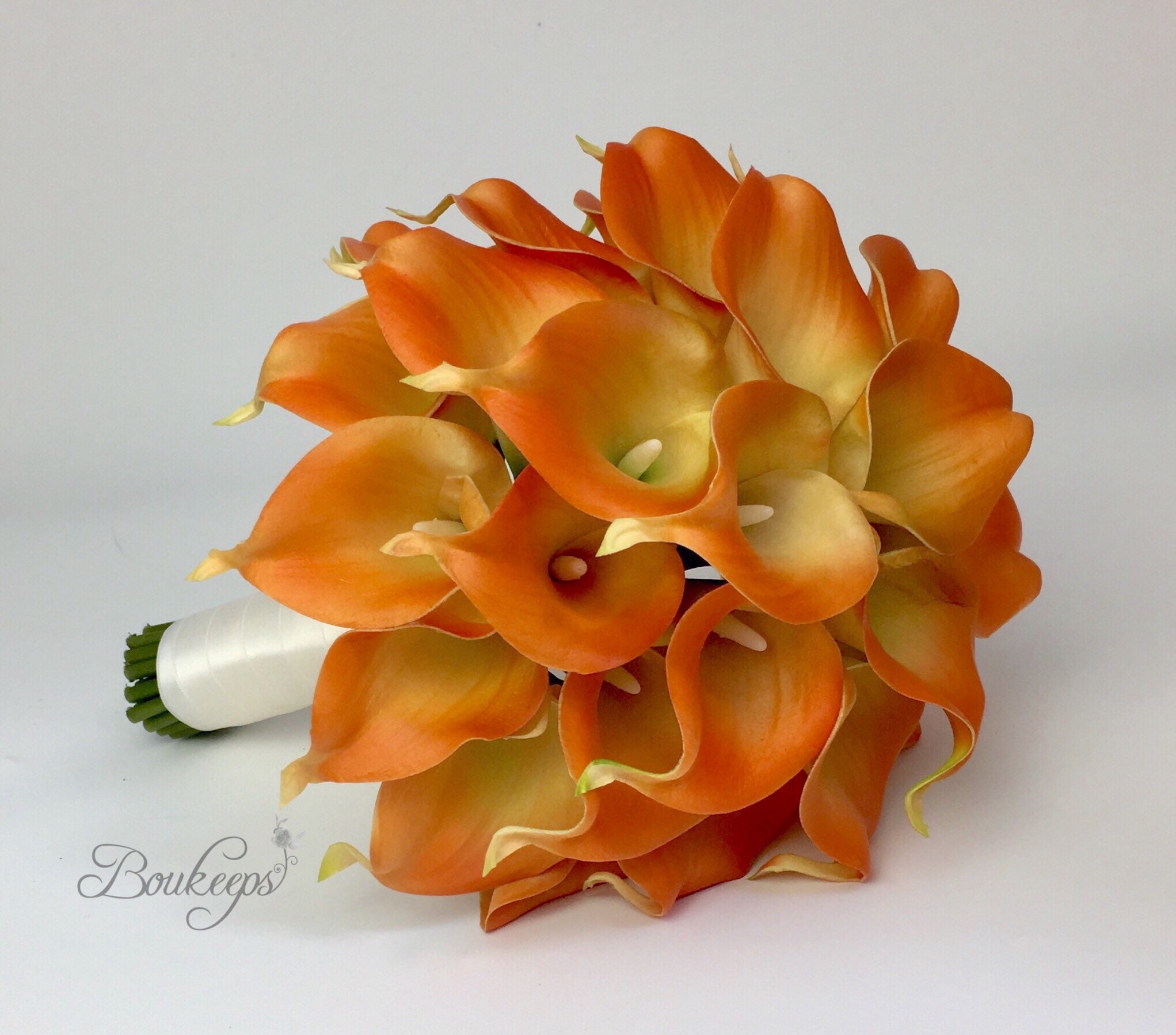 orange calla lily bouquet