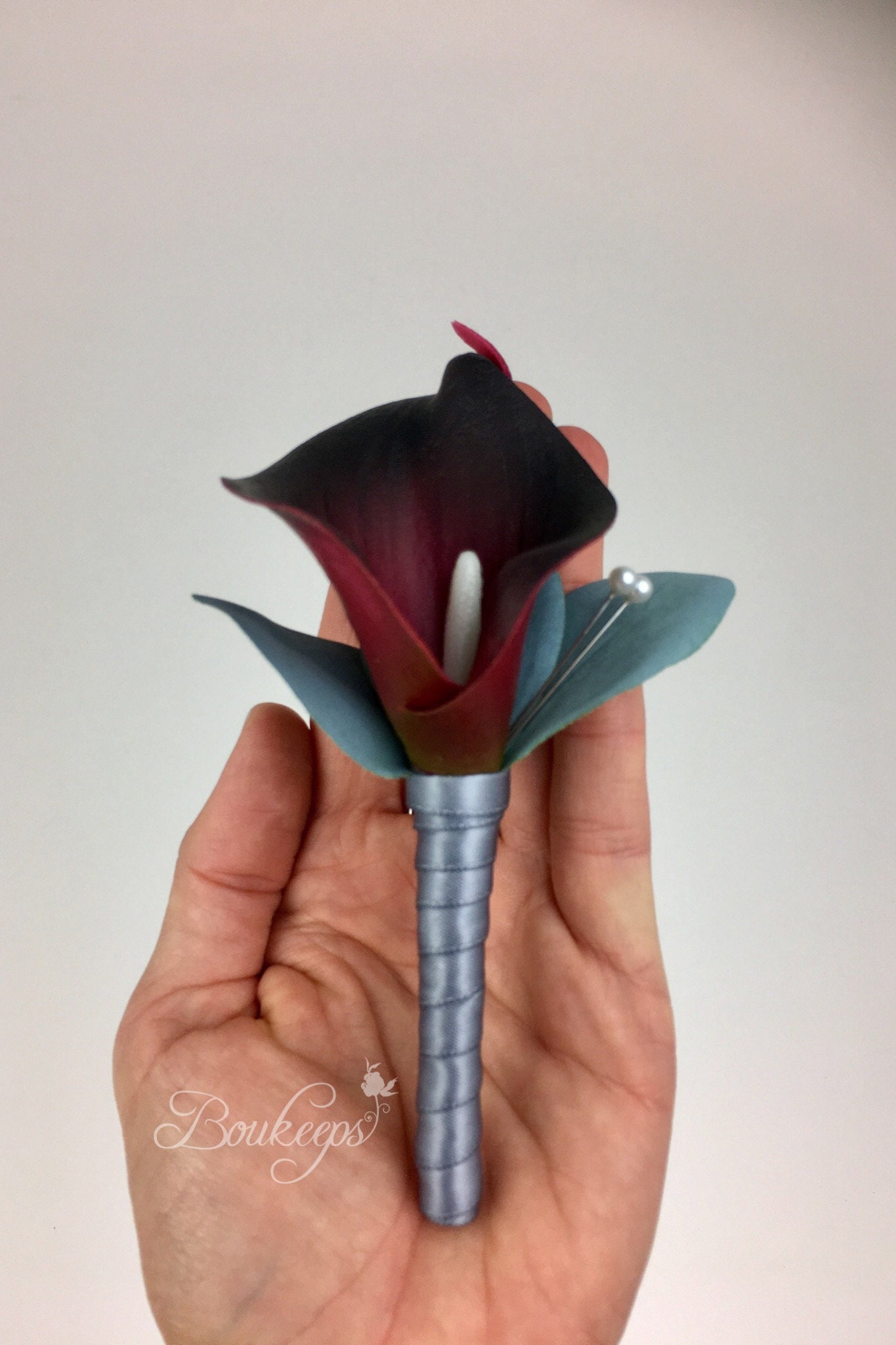 Wählen SIE BANDFARBE Dunkel Weinrot Calla Lilie mit | Etsy