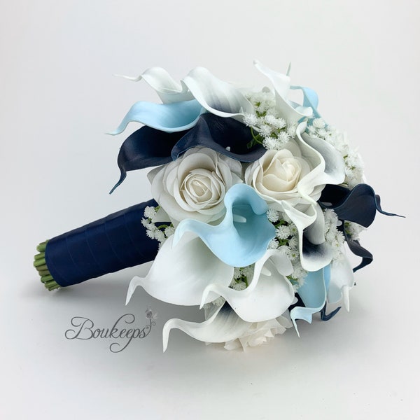 Buy Navy Blue Bouquet Online - Etsy