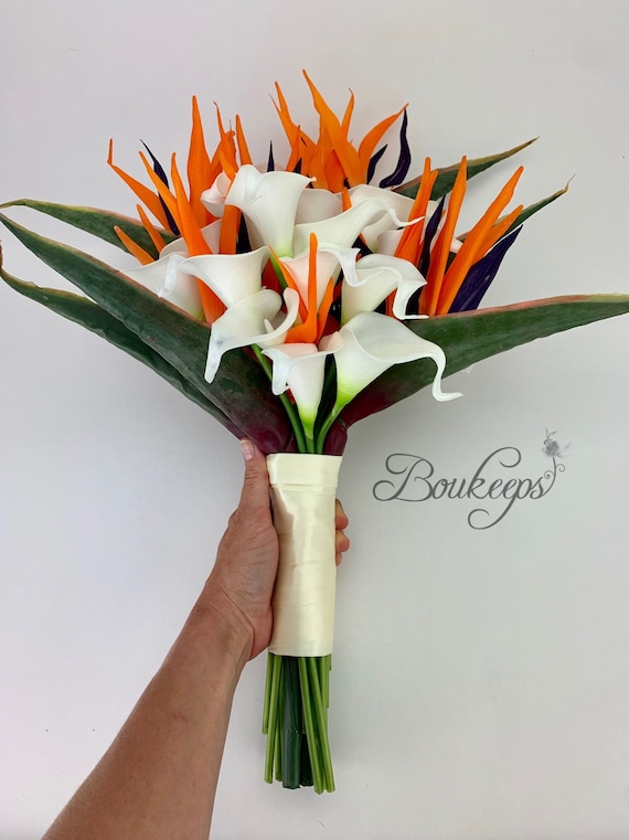 Black And White Ivory Bouquet Bouquets by Bird of Paradise OS