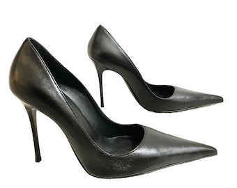 MARZIA - Décolleté con tacco a spillo a punta, nappa, vero cuoio, Made in Italy