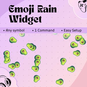 Emoji Rain Widget for Twitch | StreamElements Falling Emote Overlay, Chat Interactive Effect, Stream Alert