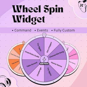 Draai aan het wiel-widget voor StreamElements | Interactieve geanimeerde prijzenroulette, Twitch-doeloverlay