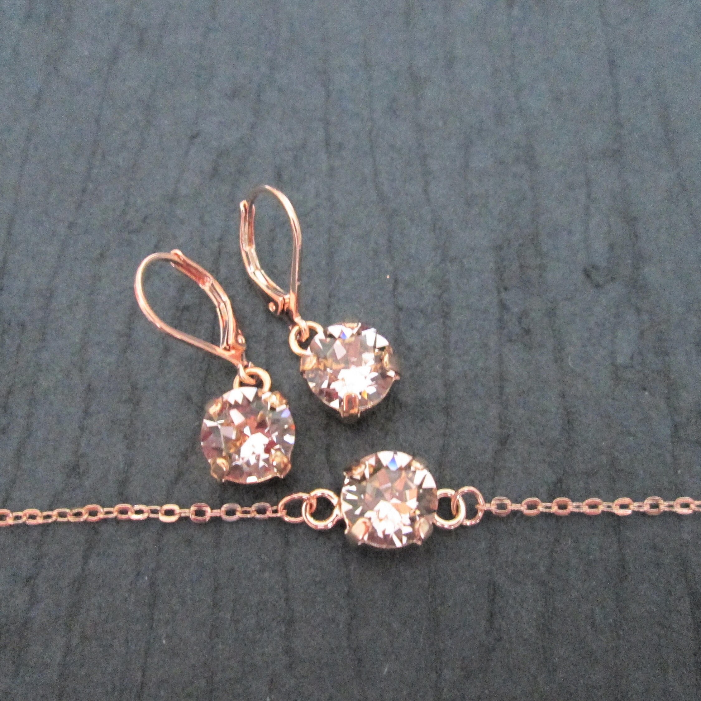 rose gold flower girl jewelry