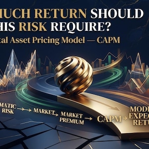 CAPM Excel Calculator, Beta, Expected Return, Cost of Equity (Digital Download)