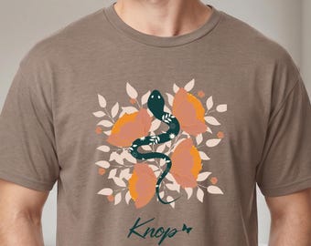 Classic unisex T-shirt - snake surrounded by flowers