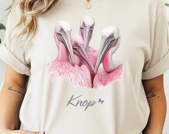 Classic unisex t-shirt - pink pelicans