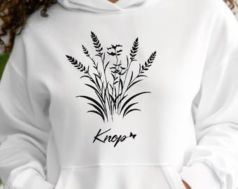 Hoodie - Black Grass Illustration